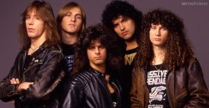 Mortal Sin 1989 (l-r) Wayne Campbell, Mick Burke, Andy Eftichiou, Paul Carwana and Mat Maurer